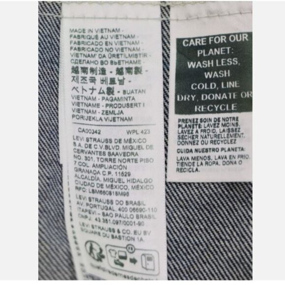 Levi's Type 1 Denim Jacket Selvedge Trucker 100% Cotton Men's Size S One Premium - Picture 8 of 16